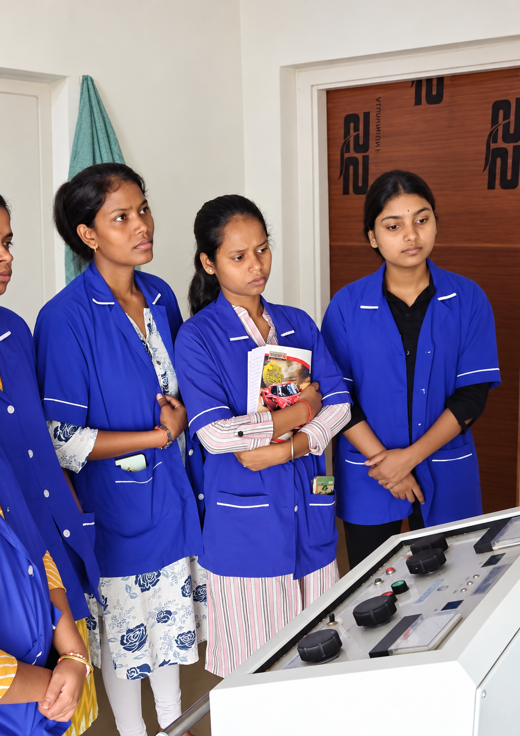 Manmukh trainees attending a practical training session
